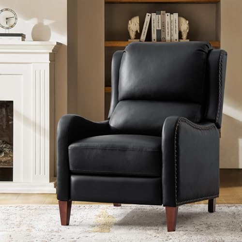 HULALA HOME Genuine Leather Recliner Chair by HULALAHOME