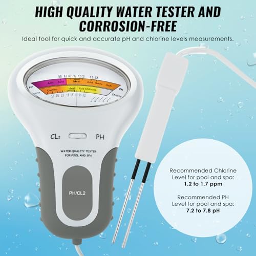2 in 1 Chlorine & PH Meter, Dual Scale Water Quality Tester CL2 Level Meter - Image 5