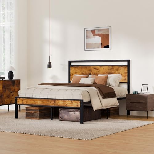 Z-hom Easy Assembly Queen Bed Frame & Headboard Footboard, Underbed Storage - Image 3
