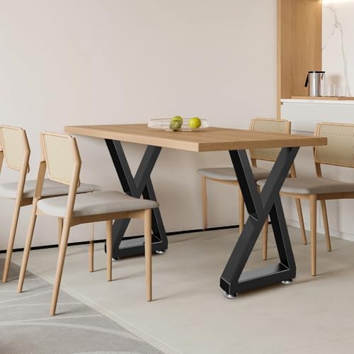 28 Inch Metal Desk/Dining Table Legs, Heavy-Duty Industrial Style Kitchen Table - Image 2