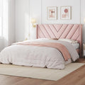 Yaheetech Queen Bed Frame with Chevron Channel-Tufted Headboard by Yaheetech