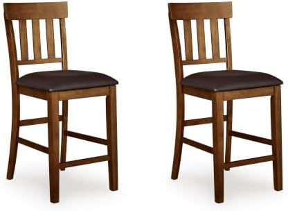 Signature Design by Ashley Counter Height Bar Stool, Slat Back by Unknown