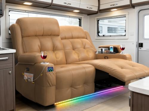 Reclining Loveseat Sofa, RV Loveseats Recliner Sofas Wall Hugger, Double by BuiltfortheRVLife