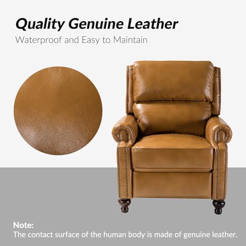 HULALA HOME Genuine Leather Recliner Chair - Image 6