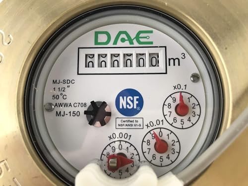 DAE MJ-150m 1.5" NSF61 Non Lead Potable Water Meter, Cubic Meter, Pulse Output - Image 4