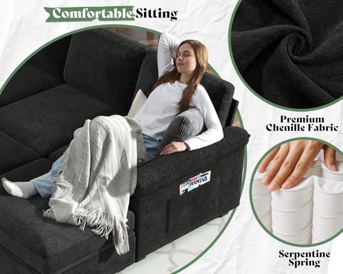 AMERLIFE 104" Sofa Bed, Sectional Sleeper Sofa - Image 6