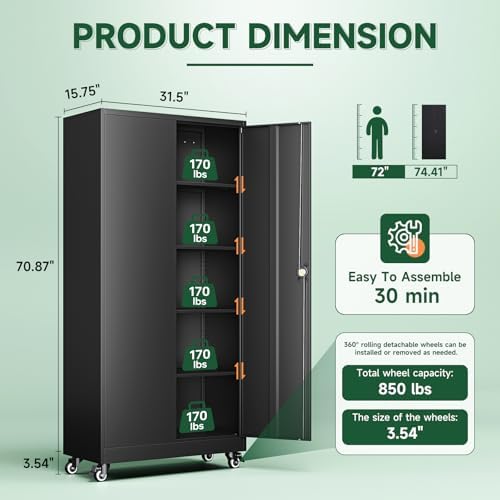 Letaya Metal Garage Storage Cabinets - Image 3