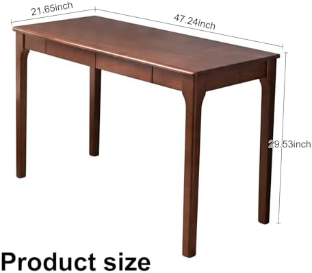 Solid Wood Desk with Drawers, Small Computer Desk - Image 3