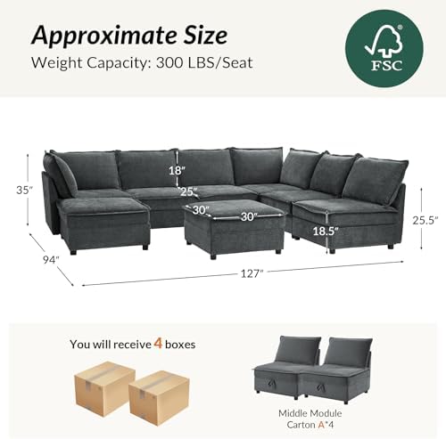 HULALA HOME Modular Sectional Sofa - Image 2