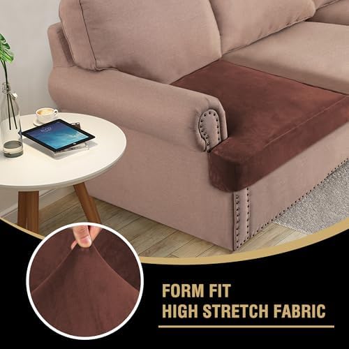H.VERSAILTEX Stretch Velvet 3 Piece T Cushion Sofa Slipcovers - Image 6