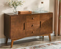 LKTART 47" Real Wood Veneer Sideboard Buffet Cabinet by LKTART