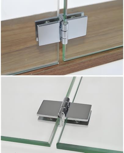 WANLIAN Glass Shower Door Hinges, 2 Pieces - Image 5