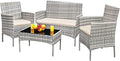 Greesum Patio Furniture 4 Pieces Conversation Sets by BuynowfromGreesum