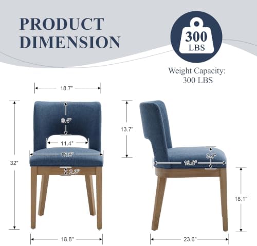 Hollow Cut‑Out Upholstered Side Chairs Set of 6 - Image 2