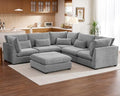 115" Oversized Chenille Modular Sectional Sofa Couches by CHICHOUSE