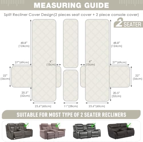 TAOCOCO Waterproof Loveseat Recliner Cover - Image 2