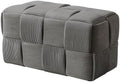 Cmishe 28" Rectangular Woven Corduroy Ottoman Footrest by Cmishe