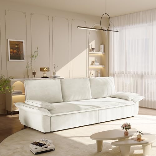 94.5" Pull Out Couch King Size, 3-in-1 Convertible Sleeper Sofa Bed - Image 2
