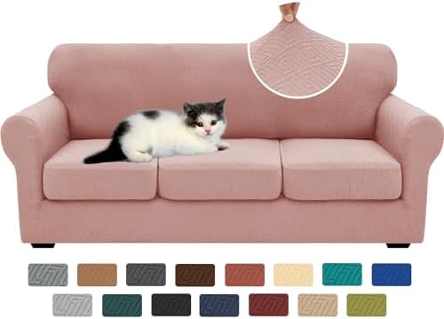XINEAGE 4-Piece Stretch Sofa Cover, Washable Couch Covers by XINEAGE