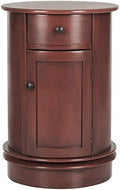 SAFAVIEH Tabitha Wood Side Table, 17.7" Red AMH5712E by Unknown