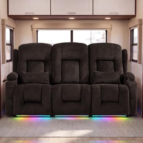 TUNYI Wall Hugger Loveseat Recliner Sofa - Image 7