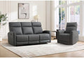 ANJ 2-Piece Premium Faux Leather Manual Reclining Sofa Set, Include 360° Swivel by ANJ