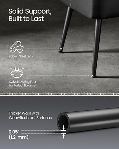 VASAGLE Bench for Entryway, PU Leather, Steel Legs, Loads 660 lb - Image 6