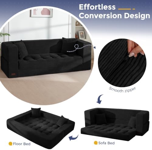 MAXYOYO Folding Sofa Bed, Convertible Boneless Loveseat Couch - Image 6