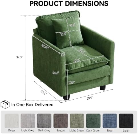 30'' Cloud Single Couch, Cloud Sofa - Image 2