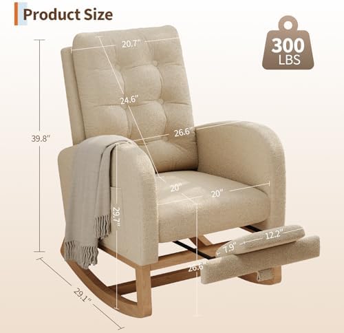 GarveeHome Nursery Rocking Chair - Image 2