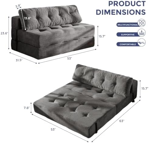 MAXYOYO Folding Sofa Bed, Convertible Chair Bed - Image 2