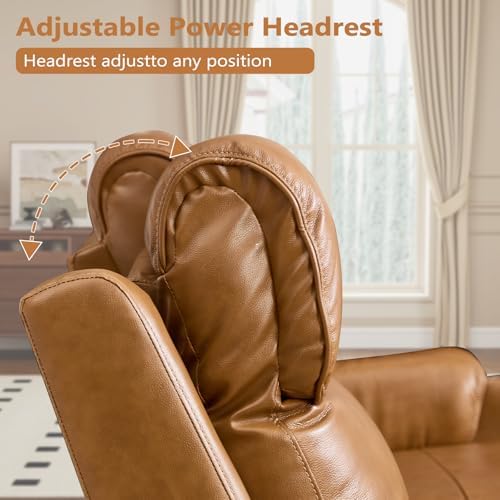 HAOMARKETS 3-Piece Top Grain Leather Electric Reclining Sofa Set - Image 5