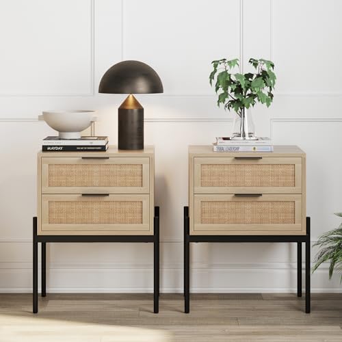 Nathan James Andrew End, Bedside or Side Table in Matte Light Oak Finish by Unknown