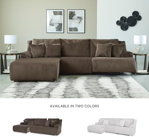Signature Design by Ashley 3-Piece Reclining Sectional, Chocolate Brown - Image 7