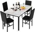 Hooseng Kitchen Table Set 5 Piece Dining Room Table Set Marble Dining Table 4 by Hooseng