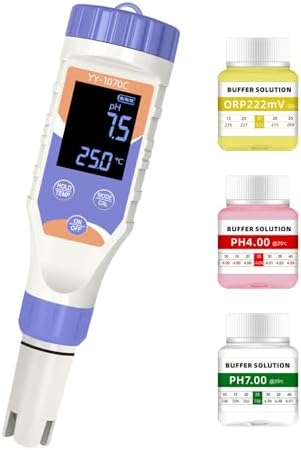 7-in-1 Digital Pool Salt Tester | pH, Chlorine TDS, Temperature Meter by Terronix