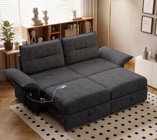 85" Convertible Queen Pull Out Sleeper Sofa Bed by Outdoorchairs