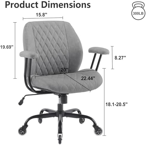 YFO Modern Ergonomic Office Desk Chair, Adjustable Height, - Image 2