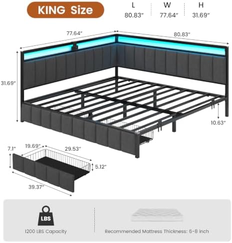 Hasuit King Corner Bed Frame - Image 2