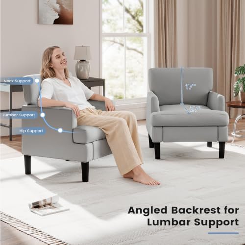 Kromax Accent Chair for Living Room Set of 2, Modern Reading Chair - Image 6