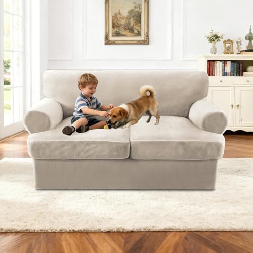 Sofa Cover 3 Piece T Cushion Loveseat Covers - Image 3