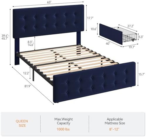 IDEALHOUSE Queen Size Bed Frame - Image 2