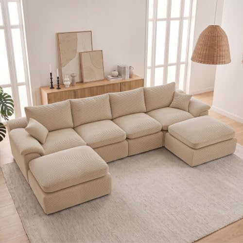 133" Cloud Sectional Couch, Boneless Couches by Unknown