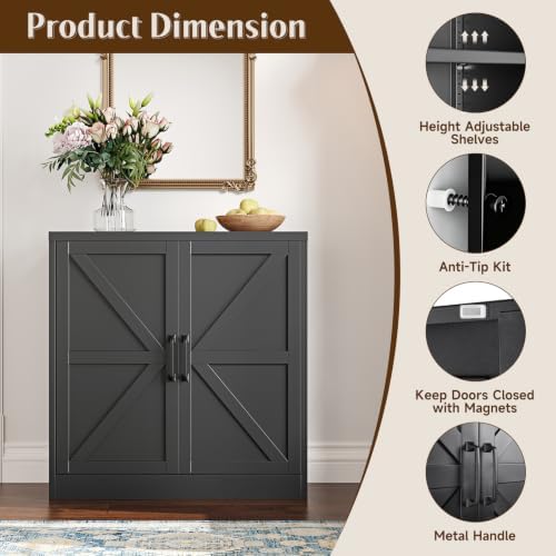 Letaya 36" Metal Storage Cabinet, Office/Bathroom - Image 5