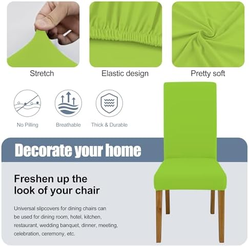 Dining Chair Covers, Stretch Seat Covers, Washable Furniture Protector - Image 3