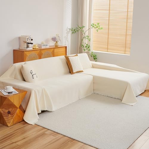 MYSKY HOME Couch Cover for Sectional Sofa, 2 Pieces - Image 2