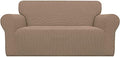 Easy-Going Stretch Oversized Loveseat Couch Covers Washable Camel by Easy-Going
