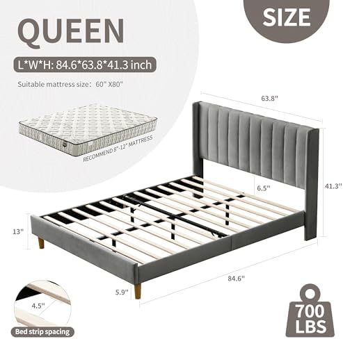 YUHUASHI Queen Bed Frame，Platform Bed - Image 2
