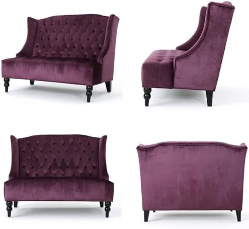 Modern Tufted Velvet Loveseat, 2 Seat Couch Sofas - Image 4