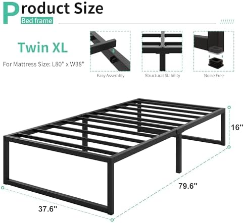 Lutown-Teen 16 Inch Twin XL Bed Frames - Image 2
